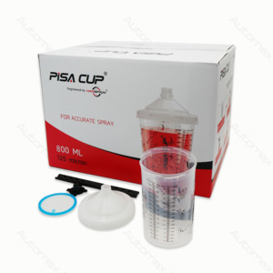 Paint Mixing Cups: PISA CUPS 800ml 40 SETS - 40cups +40 lids&filters +40 plugs +4 0caps +5 free mixing sticks