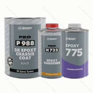 Promotions: HB Body P988 2K Epoxy Chassis Coat Black Kit 6L