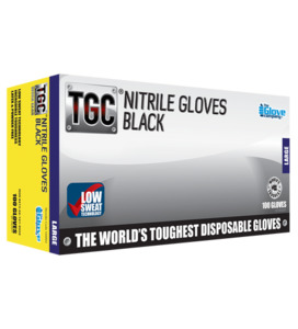 TGC - Nitrile Black Glove - (100 Pack) APG