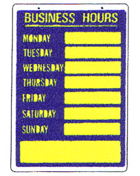 Products: Business Hours Sign
