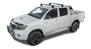Rhino Rack: RHINO RACK VORTEX 2500 BLACK 2 BAR ROOF RACKS TOYOTA HILUX 2005-2015