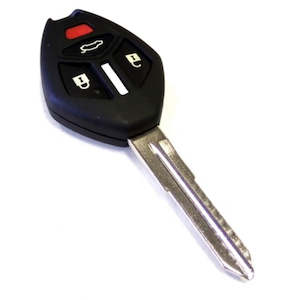 Map Keys Remotes: MITSUBISHI 380 4 BUTTON REMOTE SHELL & KEY REPLACEMENT