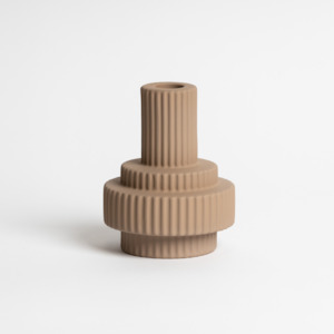 Burj Candle Holder - Pastel Brown