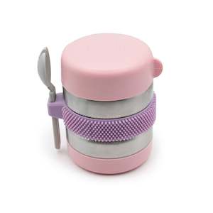 Melii Insulated Fidget Thermos - Pink/Purple/Grey