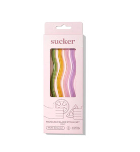 Pool Floats: Sucker NZ - Wavy Reusable Glass Straws