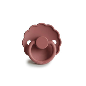 Toys: FRIGG Daisy Silicone Pacifier (Powder Blush)