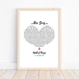 Products: Word Art Heart Shape Print – Autumn Designs