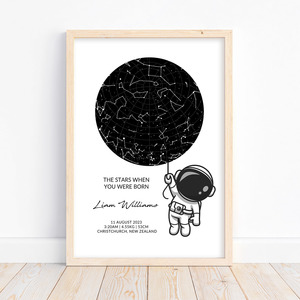 Astronaut Star Map Print – Autumn Designs