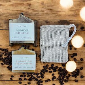 Handmade Soap Gifts and Bundles: Peppermint Coffee and Goat Milk Patchouli - Mini Bundle