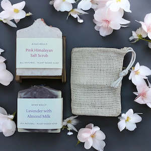 Handmade Soap Gifts and Bundles: Lavender and Pink Himalayan Salt - Mini Bundle