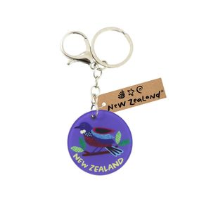 Products: Keyring w/Clip NZ Round Tui 45mm - Avalon International