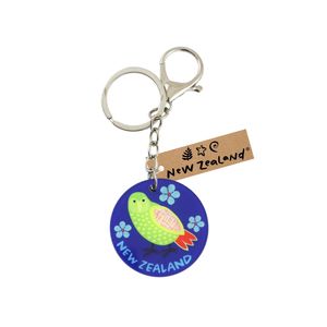Keyring w/Clip NZ Round Kakapo 45mm - Avalon International