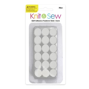 Products: K&S Fastener Dots White 15mm 36 - Avalon International
