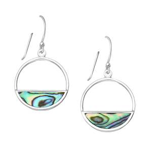 JEWELLERY: Sterling Silver & Paua Shell Dangly Earrings