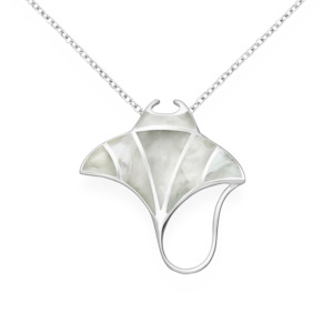 Sterling Silver & Mother of Pearl Shell Stingray Pendant