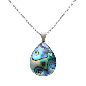 Charms & Pendants: Sterling Silver & Paua Shell Drop Pendant