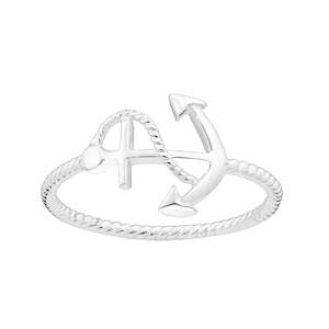 Rings: Sterling Silver Anchor Ring