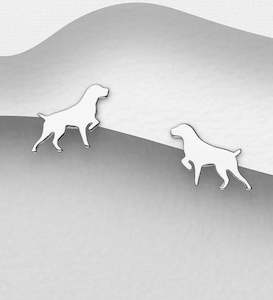 Home Bestseller Earrings: Sterling Silver Dog Studs