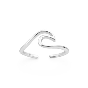 Home Bestseller Rings: Sterling Silver Wave Toe Ring