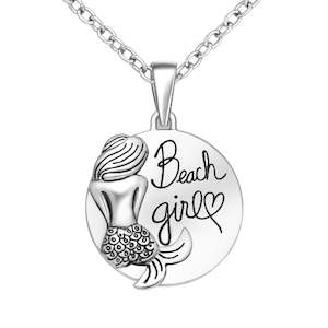 Home Bestsellers Pendants: Sterling Silver Mermaid Beach Girl Pendant