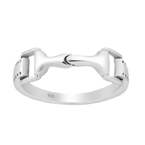 Sterling Silver Horse Bit Snaffle Ring