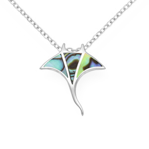 Pendants: Sterling Silver & Paua Shell Stingray Pendant