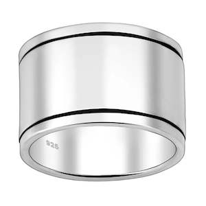 On Sale: Chunky Unisex Sterling Silver Spin Ring