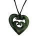 Small Pounamu Manawa & Koru Pendant