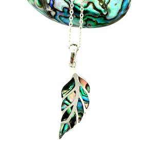 Bestsellers: Sterling Silver & Paua Shell Silver Fern Pendant