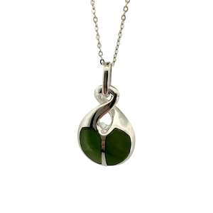 Bestsellers: Sterling Silver Greenstone Pikorua Twist Pendant
