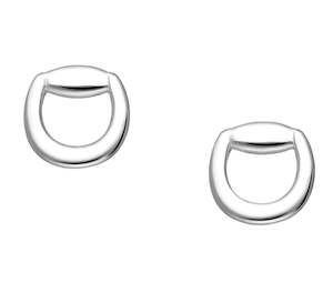 Earrings: Sterling Silver Horse Snaffle Stud Earrings