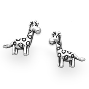 Sterling Silver Giraffe Stud Earrings
