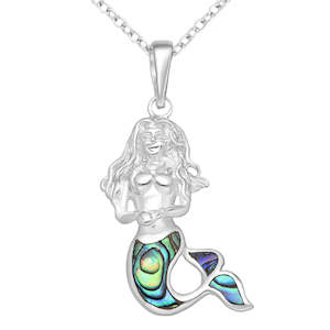 Home Bestsellers Pendants: Mermaid & Paua Shell Sterling Silver Pendant