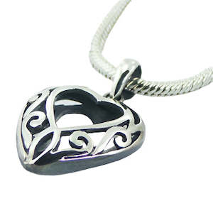 Home Bestsellers Pendants: Sterling Silver Koru  Heart Pendant