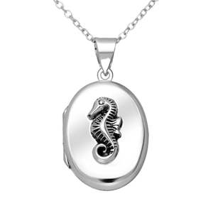Bestsellers: Sterling Silver Sea Horse Locket