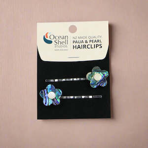 HAIR CLIP - 2 PACK PAUA FLOWER