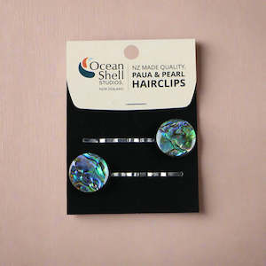 New Arrivals: HAIR CLIP - 2 PACK PAUA CIRCLE