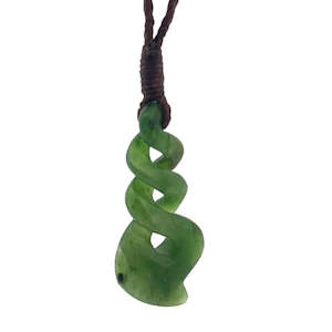 Pounamu Triple Pikorua Twist Pendant