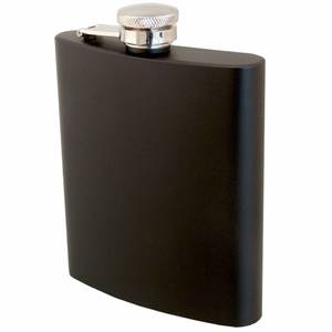Products: 8oz Black Hip Flask Award Engravers