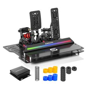 Sim Racing: SIMSONN Pro X Ultra Pedals with Baseplate and Carbon Fiber Heel Plate