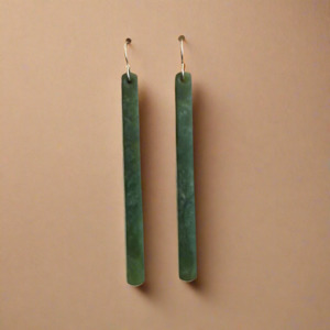 Pounamu Earrings: Whakakai Pounamu (Drop Earrings) - 20