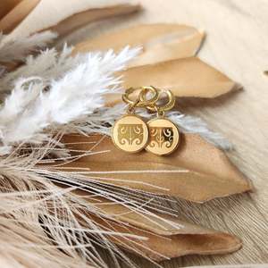 Earrings: Moko Kauae Huggies - Tahuri Made