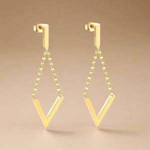 Earrings: Rachel Earrings (Gold) - Pamu
