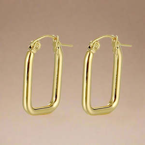 Earrings: Charlotte Hoops (Gold) - Pāmu
