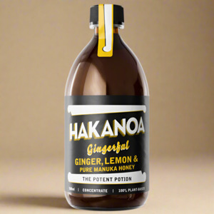 Hakanoa Handmade: Ginger, Lemon & Manuka Honey Elixir 300ml - Hakanoa Handmade