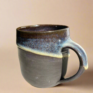 Home Lifestyle: Handled Ceramic Mugs (Dark Blue) - Kaelebs Kups