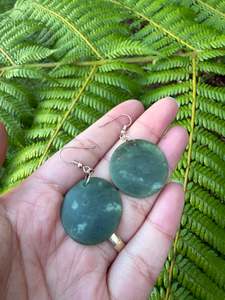 All: Pounamu Disc Earrings 2 - Donna Summers