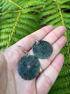 Pounamu Earrings: Kina Pounamu Earrings 6 - Donna Summers