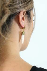 All: REI - Stone with Gold Cuff Earrings - Mitchell Vincent