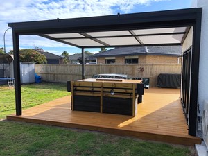 Pergola Monopitch Outdoor Canopy PVC Roof